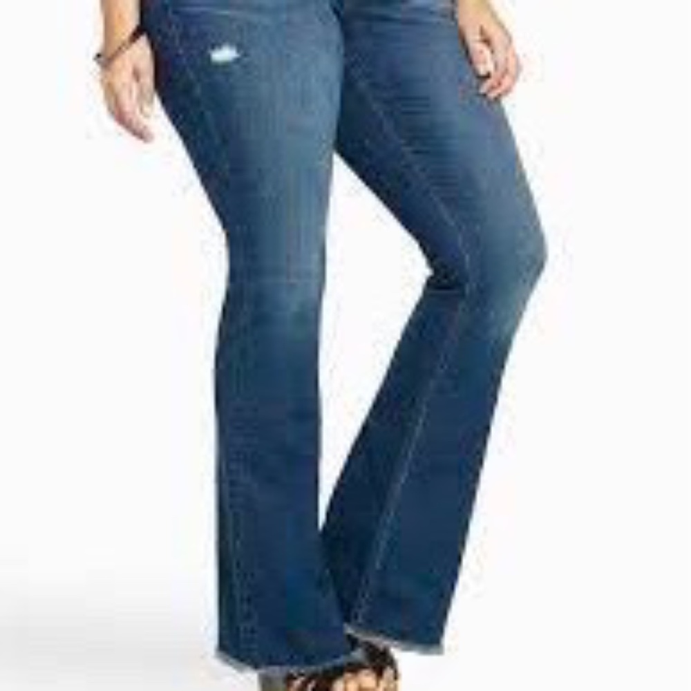 Torrid Boot Cut Raw Hem Distressed Jeans 12R